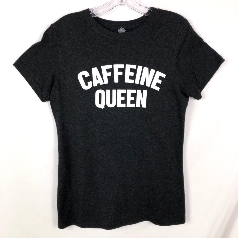 ☕️👑 Caffeine Queen Gray T-Shirt